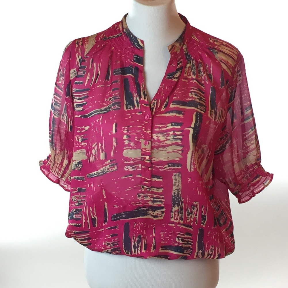 The Limited Medium billowy summer top 3/4 sleeve